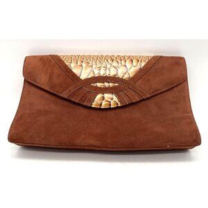 Bellini Suede and Crocodile Shoulder Bag